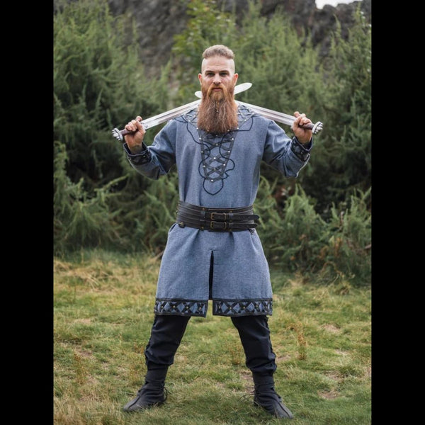 Long Sleeve Undertunic, Viking Bernuthsfeld Under Tunic Natural / Blue –  Sons of Vikings