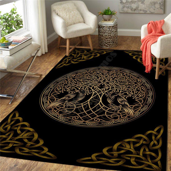 Fenrir Knotwork German Loomed Floor Viking Rug