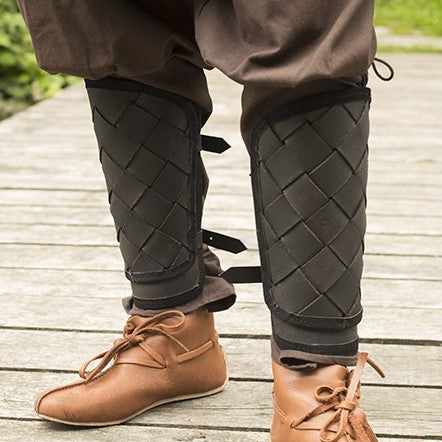 Woven Leather Viking Greaves | RFB Battle Armor