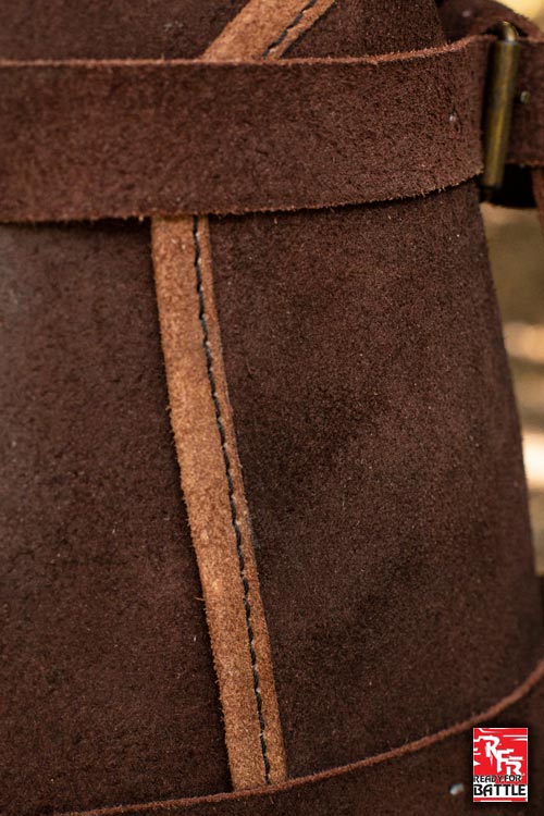 Viking Armor (Brown) - Norse Leather Lamellar Cuirass - Adjustable