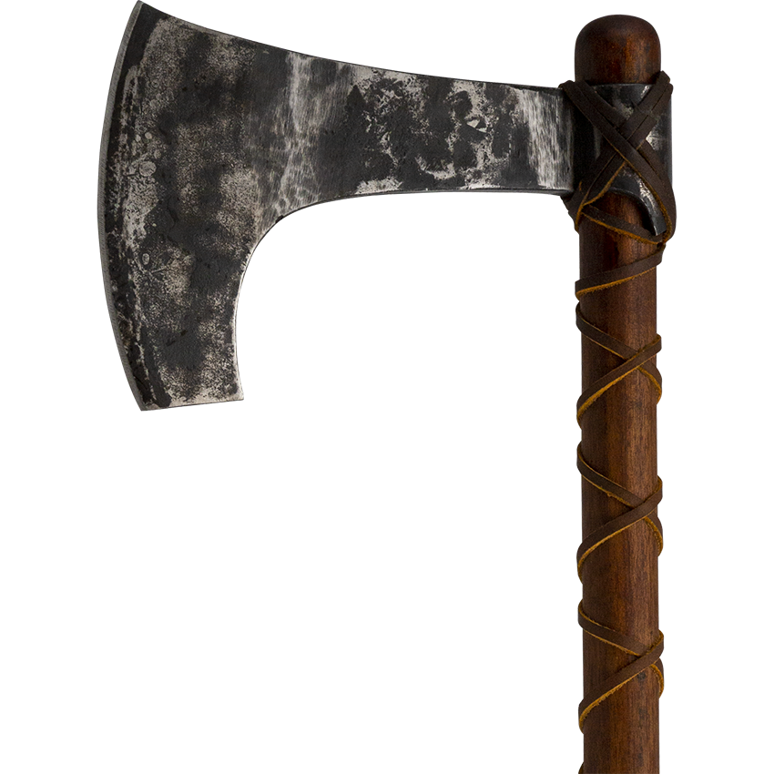 Carbon Steel Viking Bearded Axe with Leather Sheath | 30-Inch Replica