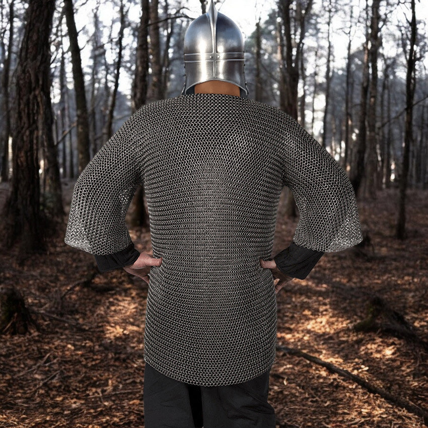 Steel Half Sleeve Butted Chainmail Shirt | Medieval Armor