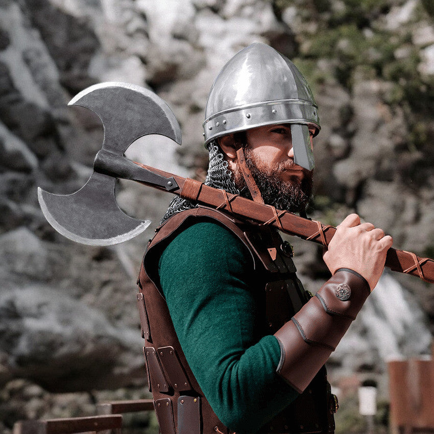 Brown Leather Viking Brigandine Armor | Tyr Warrior Collection