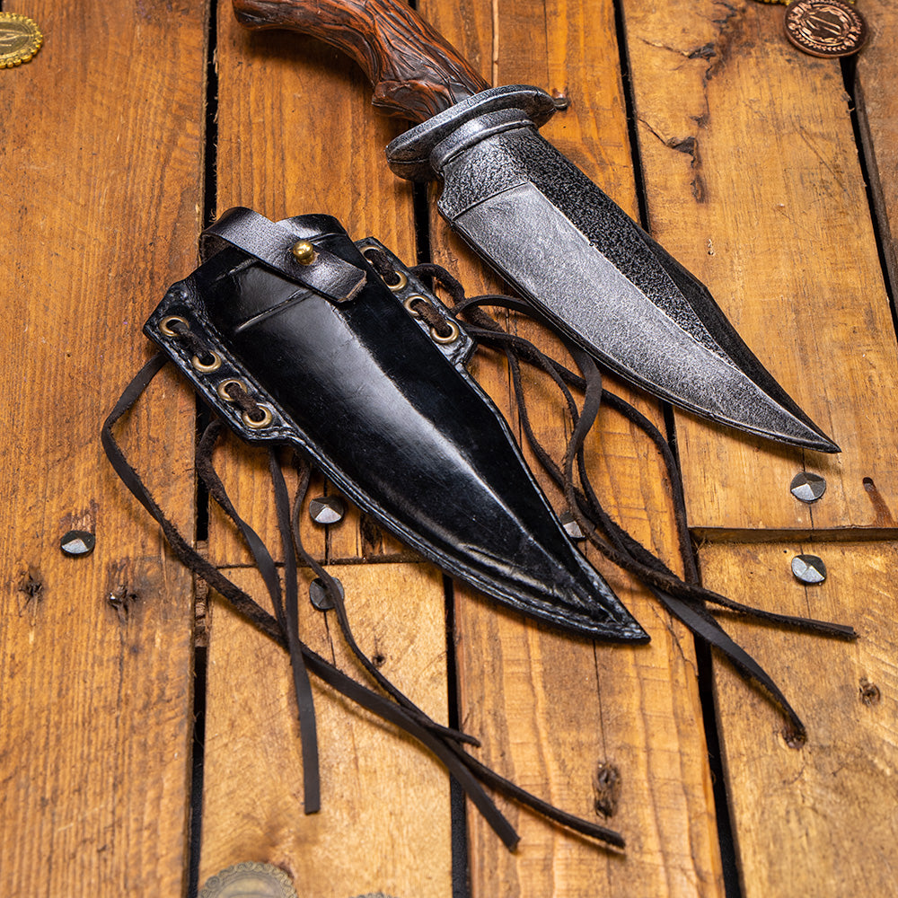 Genuine Leather Knife Scabbard in Brown or Black