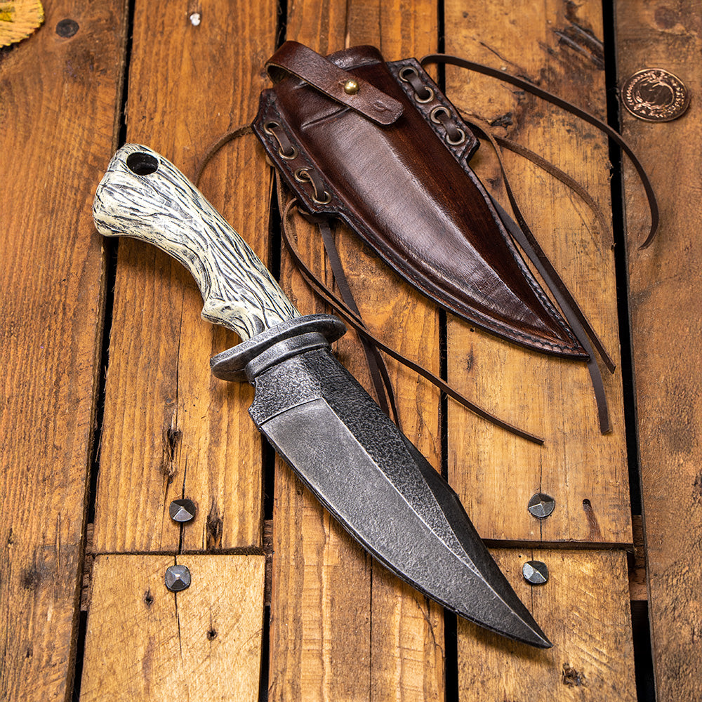 Genuine Leather Knife Scabbard in Brown or Black