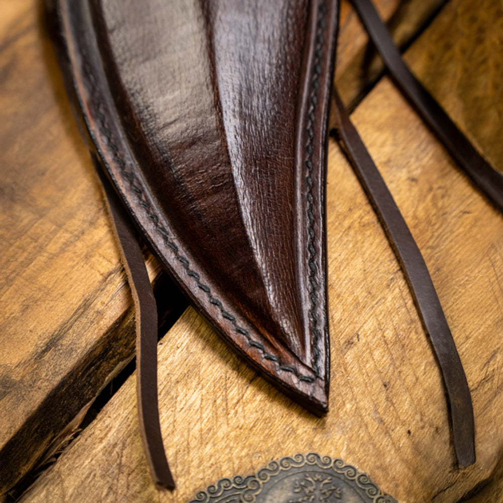 Genuine Leather Knife Scabbard in Brown or Black