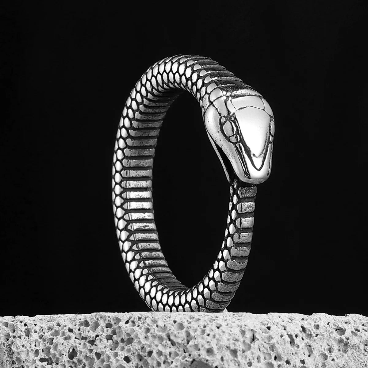 Viking Dragon Ring of Jormungandr World-Serpent in Ouroboros