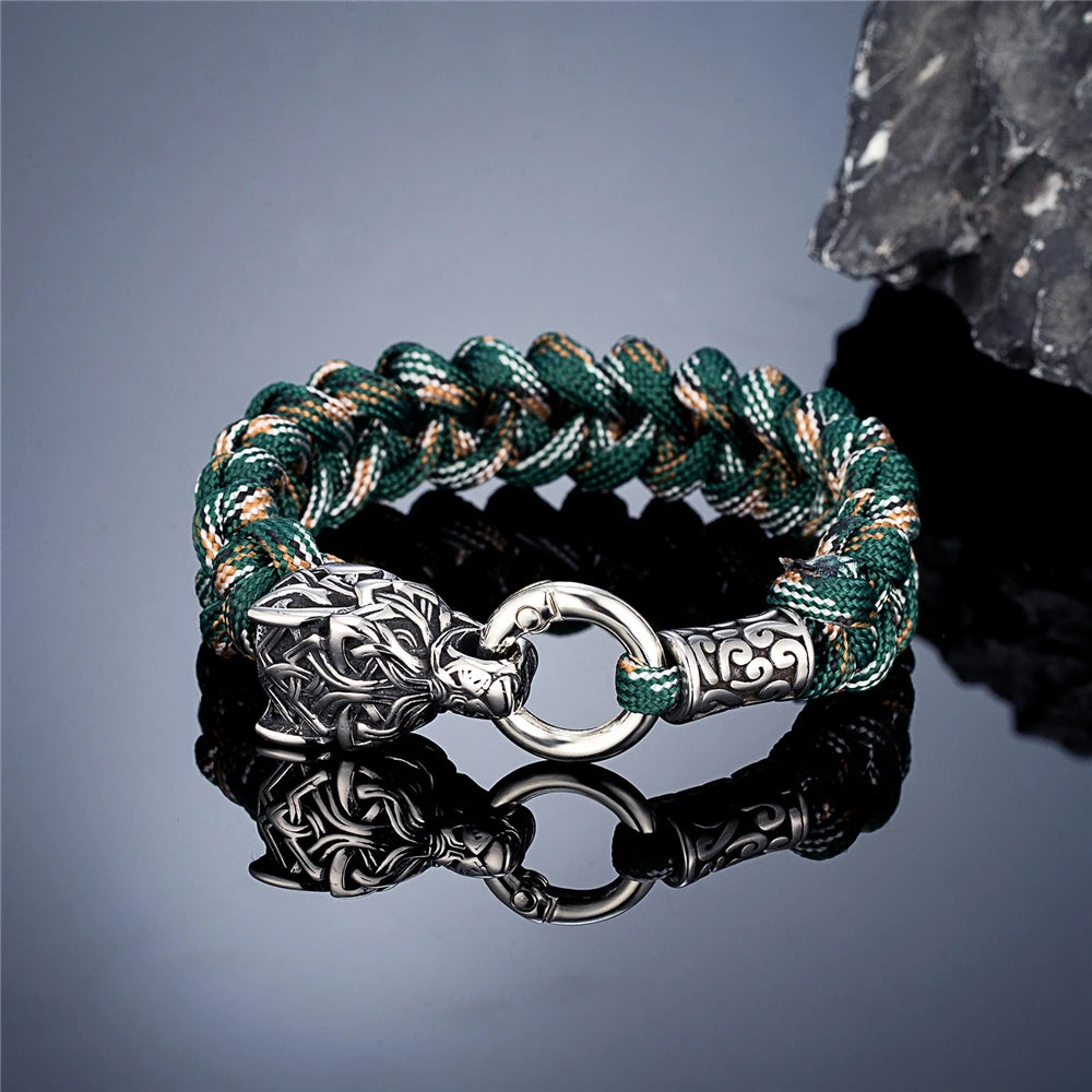 Hotsell Army Green Viking Rope Bracelet