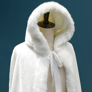 Fur-Lined Winter Viking Hooded Cloak | Viking Warrior Co. Black