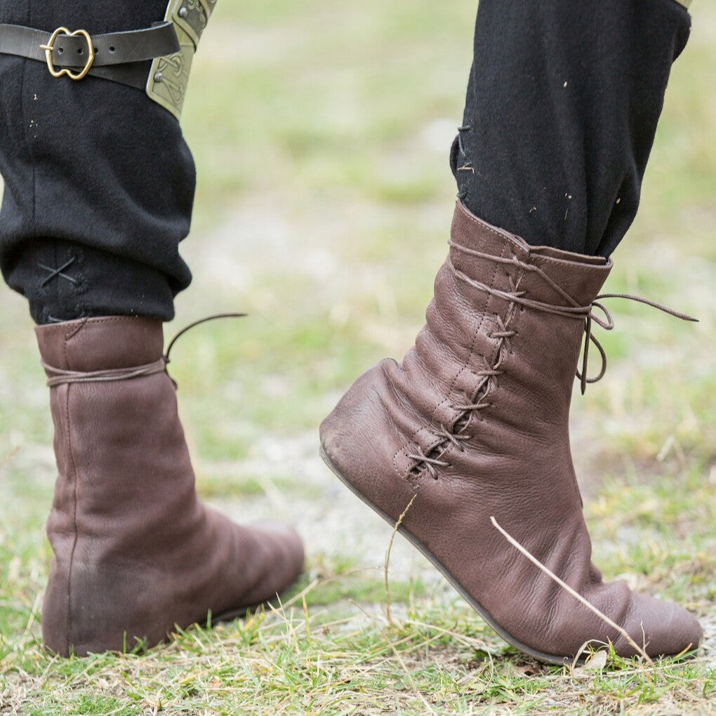 Viking Boots - Black Low Cut Lace-Tied.