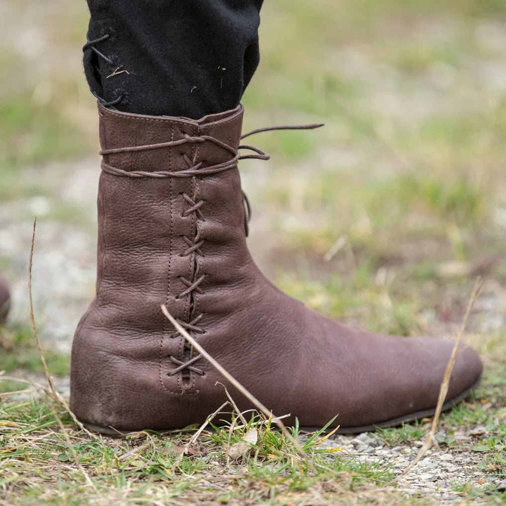 Viking Boots - Black Low Cut Lace-Tied.