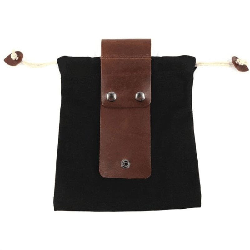 leather waxed canvas viking foraging pouch belt bag 3