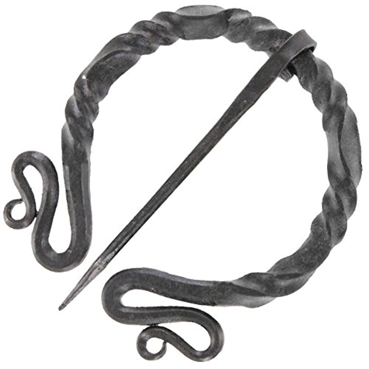 Penannular Twisted Steel Viking Cloak Clasp