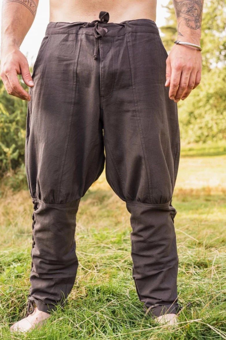 Medieval / Viking Inspired, 100% Washed Cotton Pants With Side