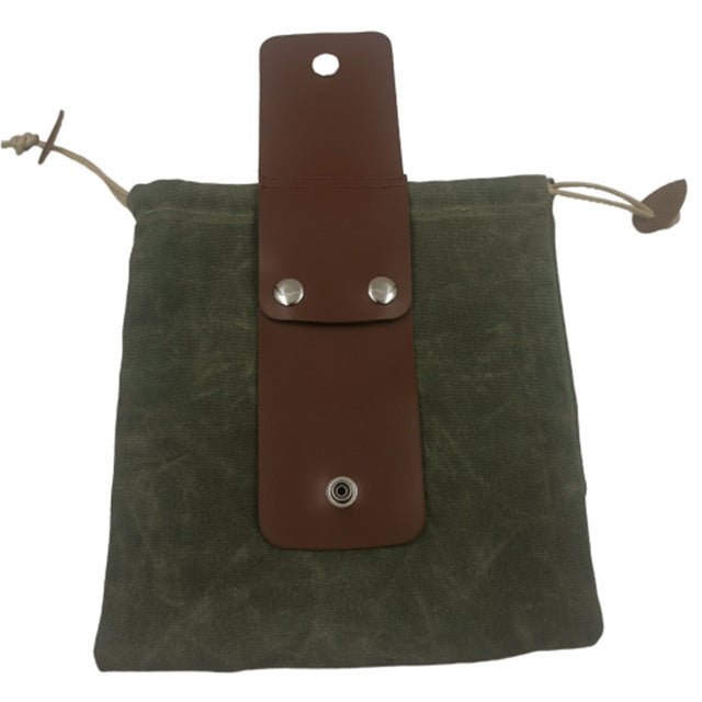 Portable Outdoor Foraging Bag: Foldable Leather Canvas Pouch - Temu