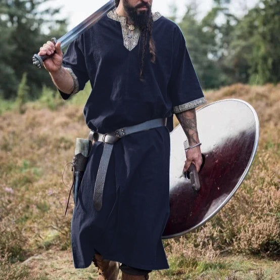Medieval Viking Costume - Brown/Black - Medium