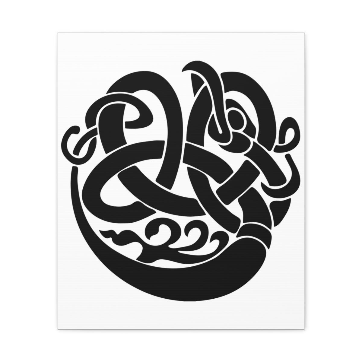 Viking Raven Knotwork Canvas - Ready To Hang - Viking Wall Art