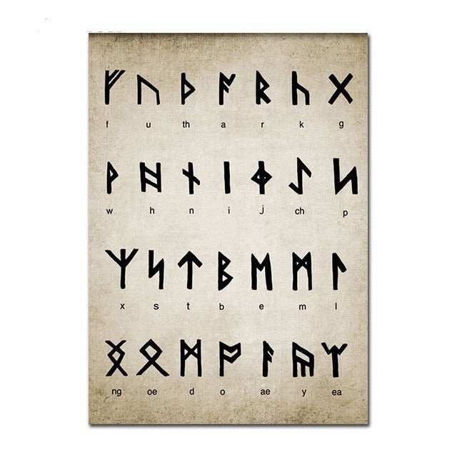 Scandinavian Viking Futhark Norse Runes Pattern Print Luggage Cover Pr –  Grizzshopping